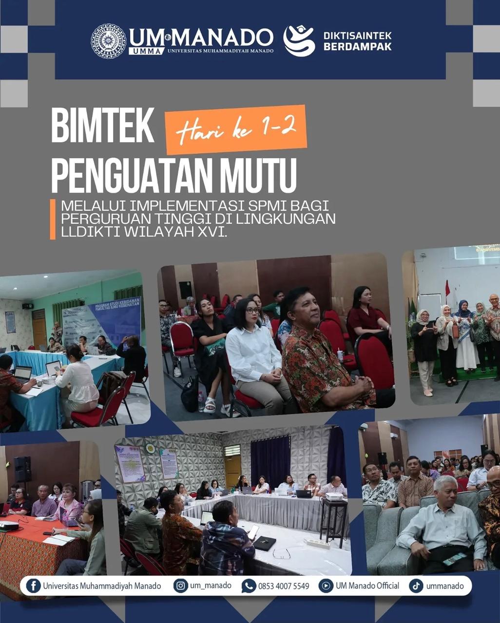 UM-Manado Menjadi Tuan Rumah Bimtek Penguatan Mutu SPMI LLDikti Wilayah XVI